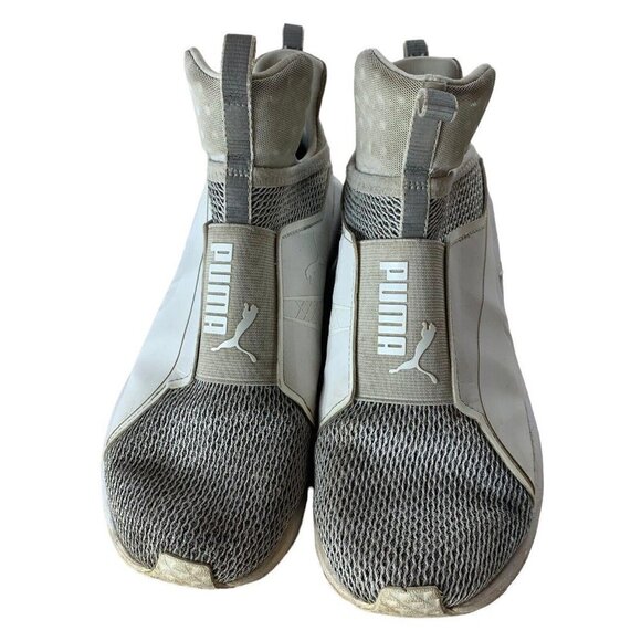Puma Fierce Women's White Knit High Top Shoes Sneakers 190303-02 Size 9​​​​ - Picture 2 of 6